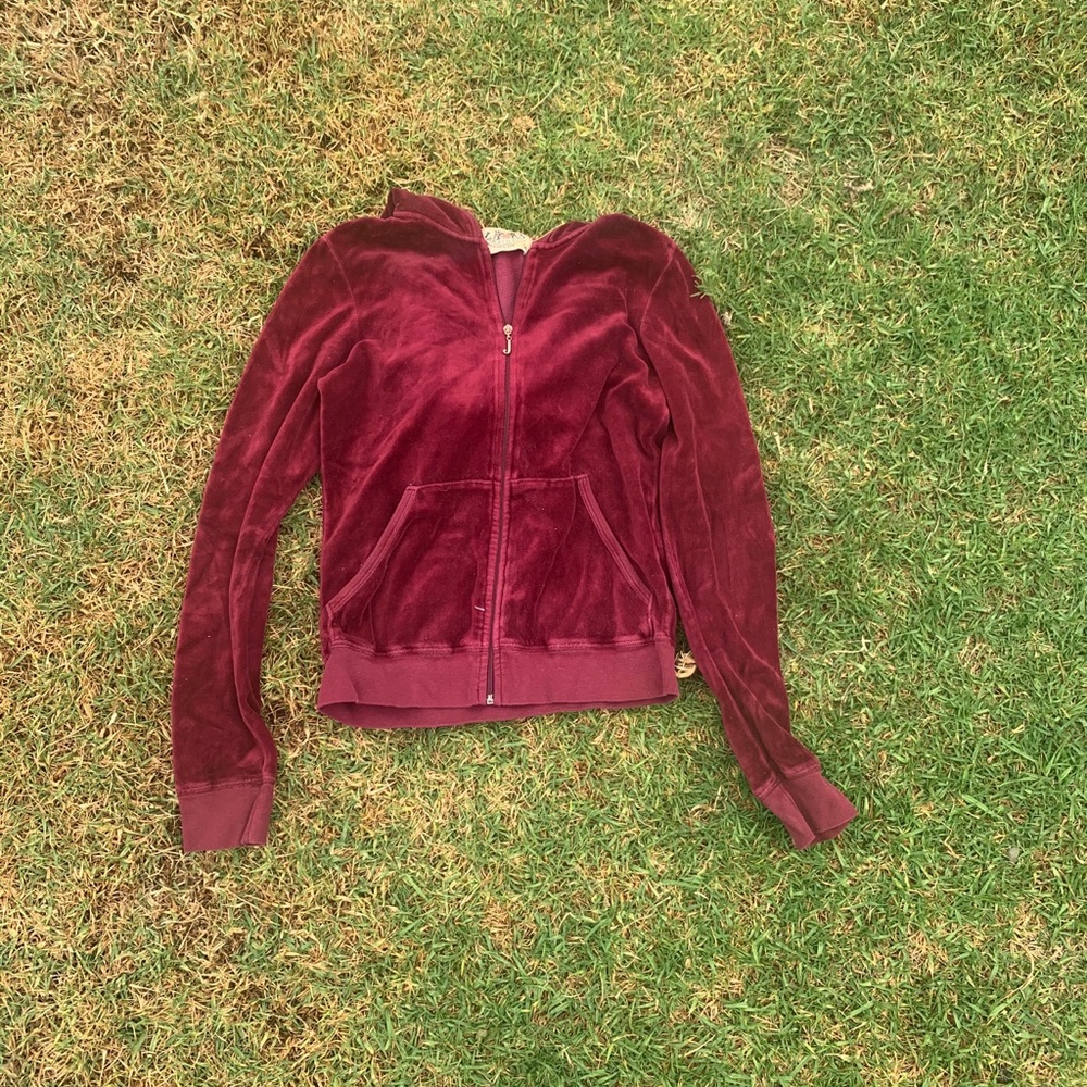 Burgundy juicy hoodie